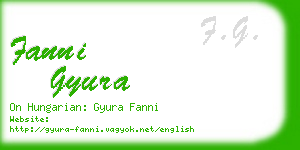 fanni gyura business card